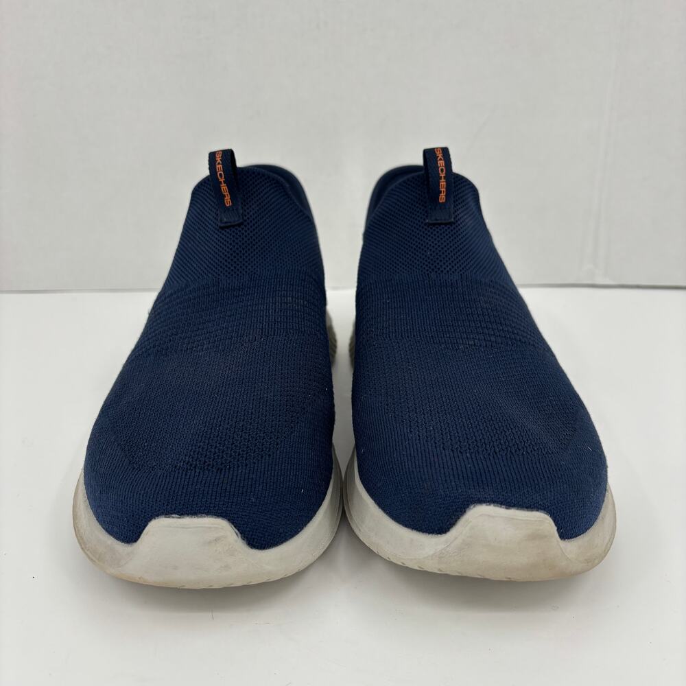 Skechers Slip Ins Sneakers Mens Size 11.5 Blue Hands Free Ultra Flex Smooth Step - Picture 3 of 10
